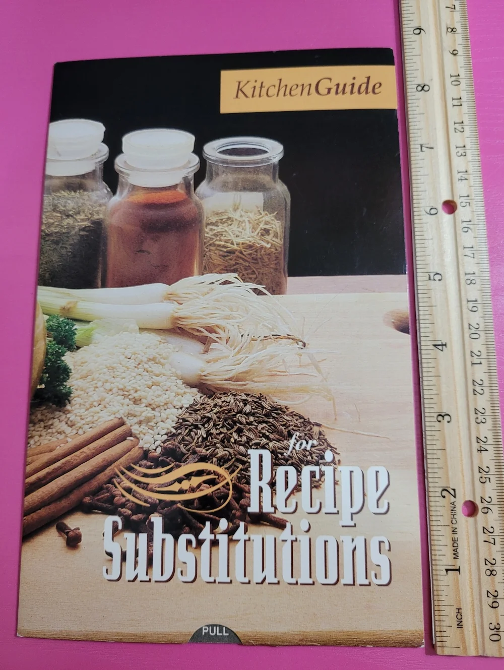 Vintage Recipe Substitution Guide Pull Out Card #15167 (0878)